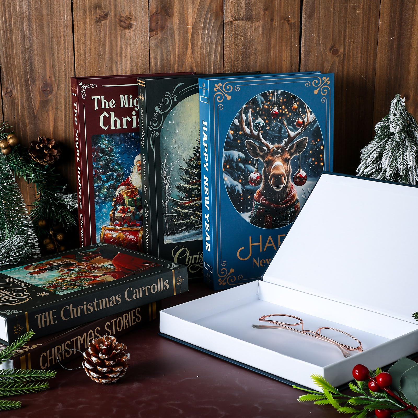 Amazon.com: AmazingSpark 6 Pcs Christmas Decorative Faux Book